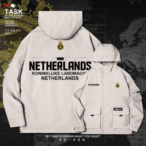 Netherlands Nederland NLD men jacket hooded Land Force logo army fan for men coat windbreaker top jackets mens autumn clothes
