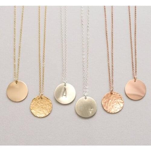Wholesale 18mm Blank or Personalization Circle Necklace actual fingerprints you provideas name date as Christmas Gift 50pcs/lot