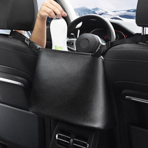 Car Middle Seat Handbag Organizer PU Leather Holder Storage Box Auto Gap Bag Hang Pocket Center Console Document Goods Tidy Auto