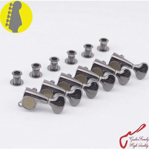 1 Set Original Genuine 6 In-line GOTOH SGS510Z-S5 Guitar Machine Heads Tuners ( Cosmo Black ) MADE IN JAPAN