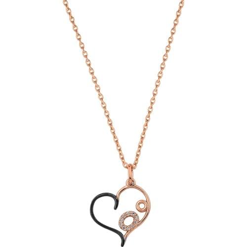 14k Gold Natural Diamond Heart Necklace PN035