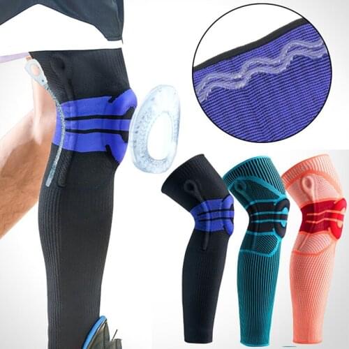 1Pcs Supporting Sports Knee Protector Long Warm Compression Leg Protector Spandex Nylon Sports Knee Pad Compression Leg Sleeve