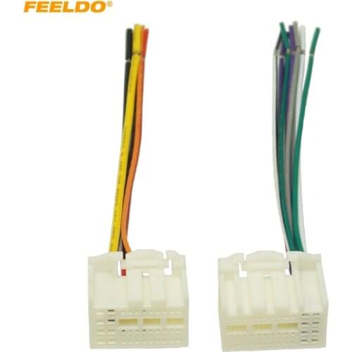 FEELDO 35Pin Car Stereo Wire Harness Adapter Connector Plug Into Radio For KIA K2/K3/K4/Elantra/Mistra/Tucson OEM Factory Radio