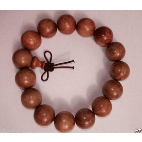 Rare Buddhist Prayer Mala Sandalwood Beads Bracelet 16MM