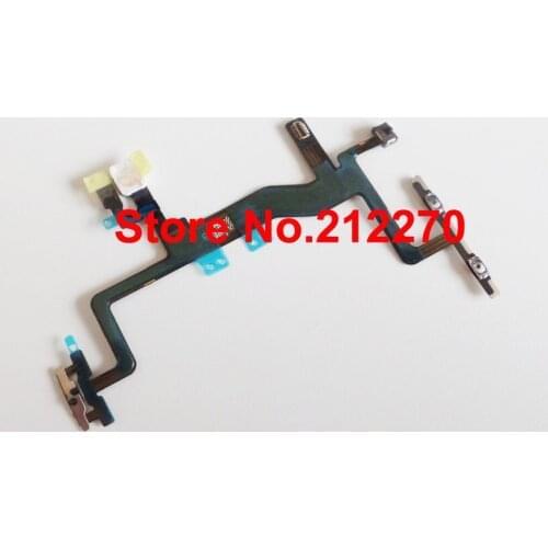 YUYOND 50pcs/lot New Power Volume Button Microphone Flex Cable For iPhone 6S 4.7" Replacement Part Wholesale