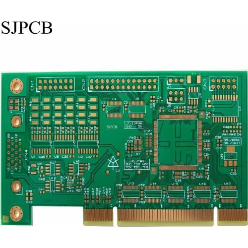 SJPCB Gold Finger 45 degree Chamfer Customized PCB Min. Via 0.3mm holes for high Tech Electronic product