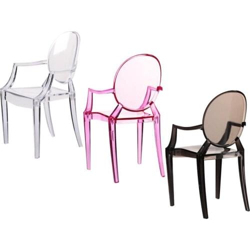 1:6 Dollhouse Chair Simulated Doll Chair Plastic Miniature Armchair Furniture Model Doll House Accessories