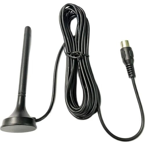 DVB-T TV Antenna FM Radio Aerial 3dbi magnetic base with 3meters cable TV IEC connector NEW Wholesale