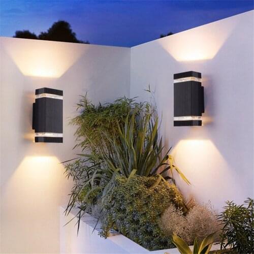 Thrisdar GU10 Outdoor LED Wall Lamp Up Down Aisle Corridor Balcony Wall Light Waterproof Courtyard Exterior Wall Lamps