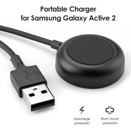 Smart Watch Charging Dock Fashionable Dial Wristwatch Sports Watch USB Charger Present for Samsung Galaxy Active 2