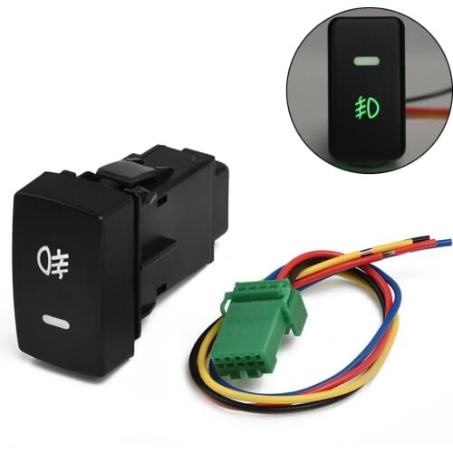 1PC Car 5 Pin Push Button Fog Light Switch Black Plastic 23*43*60mm For Honda Civic Accord CRV Car Fog Light Switch Accessories