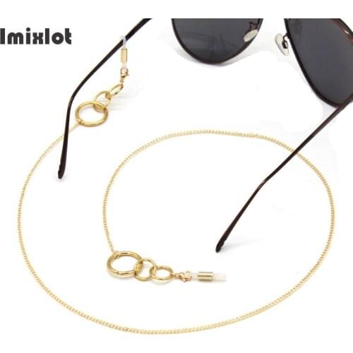 1PC Connecting Circles Glasses Metal Chain Women Men Metal Sunglasses New Eyeglass Lanyard Hold Straps Eyewear Retainer Jewelry