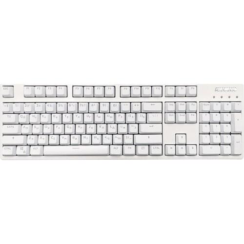 100% Brand New and High Quality 104 Keycaps Russian Translucent Backlight Keycaps For Cherry MX Keyboard Switch