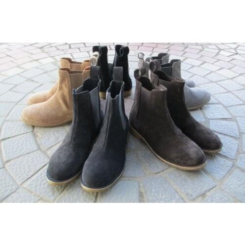 2020 high quality vintage best chelsea boots kanye west boots real leather 1:1 fishion life euro America GDBV style max us12.5