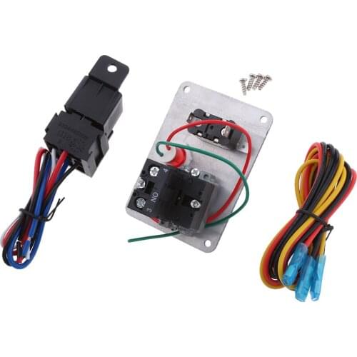 3 in 1 12V Racing Car Ignition Switch LED Toggle Switch Button Panel Kit