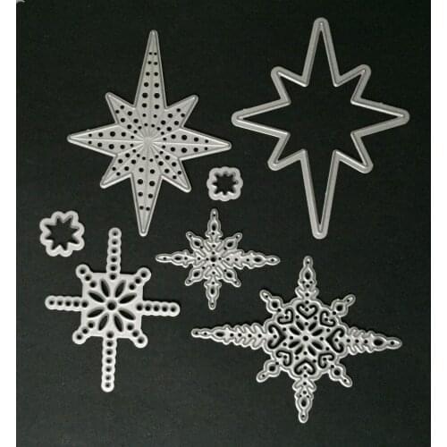 7pcs/Set Starlight snowflake Metal Cutting Dies Stencils For Card Making Decorative Embossing Suit Paper Cards Stamp DIY Craft