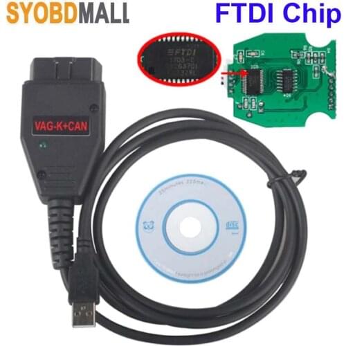 Best VAG K+CAN Commander 1.4 with FTDI FT232RL PIC18F258 Chip Auto OBD2 Diagnostic Interface Cable for AUDI / SKODA / SEAT