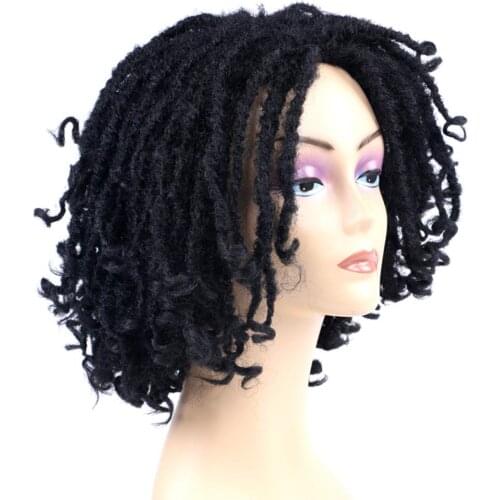 Goddess Locs Crochet Braids Bobo Wig Dreadlock Wig Twist Wigs Synthetic Hair Fuax Locs Cute Crochet Braided Wigs for Black Women