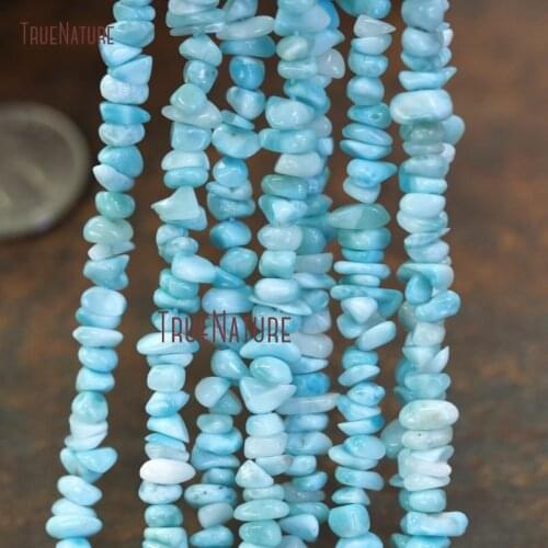 Irregular Shape Random Sizes Larimar Beads Strands Wholesale Delicate Tiny Beads For Bracelet Making Boho In 4-6 mm BE10828