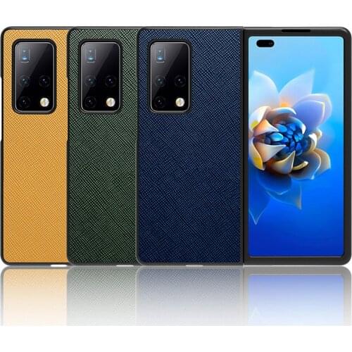 Case for Huawei MATE X2 Phone Leather All-inclusive Phone Case Slim Folding Screen Protective Back Cover Solid Color Shell