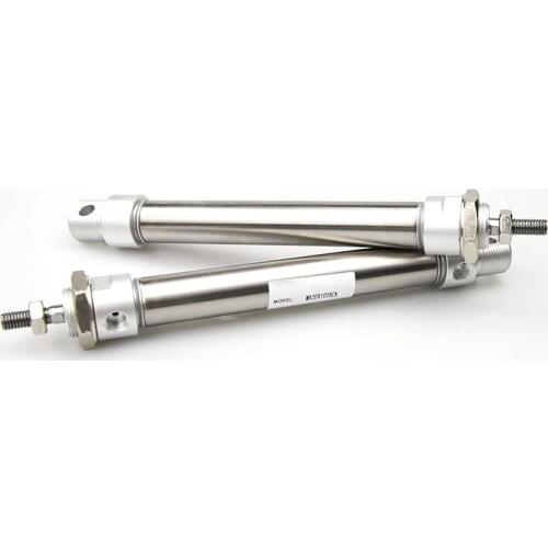 Free shipping stainless steel MA type 16/20/25/32/40 mm Bore 25/50/75/100/125/150/175/200/250/300 mm stroke pneumatic cylinder