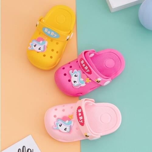 Princess Celestia Hole Shoes for Girls In 2021 Summer My Little Pony PVC Anti Slip Soft Bottom Cute Baby Slippers