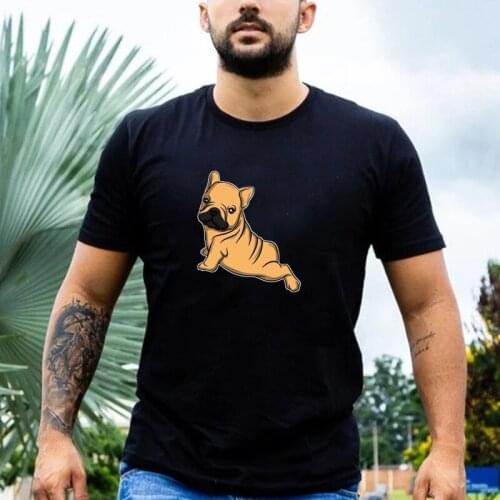 Fitness French Bulldog Yoga Frenchie Dog Puppy French T Shirt for Men Cool Comics Summer Male Female Cotton Tshirts Clothes