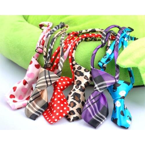 Hot Sale Free shipping dog pet cat bow tie necktie collar mixed different color 120pcs