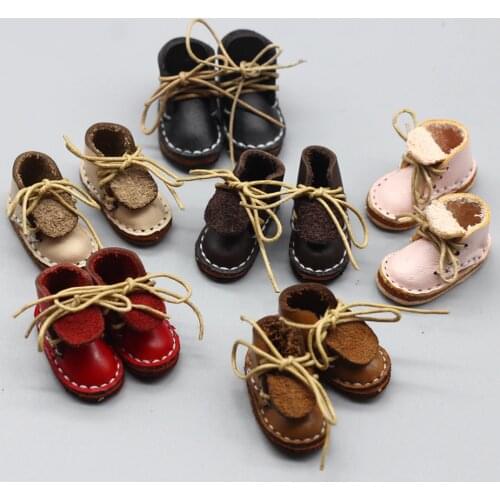1Pair DOLLS Shoes For 1/6 Blythes Dolls AS fit 1/8 BJD Dolls Shoes Accessories toys 3.6*1.6cm