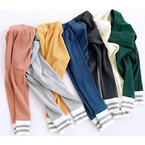 2020 Girls Leggings Childrens Garment Spring New Pattern Pit Bar Cotton Hit Underpant Children Elastic Force Pants