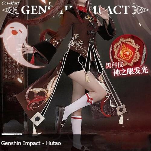 Hot Selling Game Genshin Impact Hu Tao Cosplay Costume Female Cute Uniform Suit Full Set Activity Party Role Play Clothing S-XL