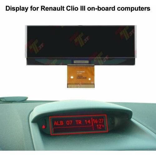 Multifunction Centre Clock LCD Display for Renault Clio MK3 on-board computers 3231967
