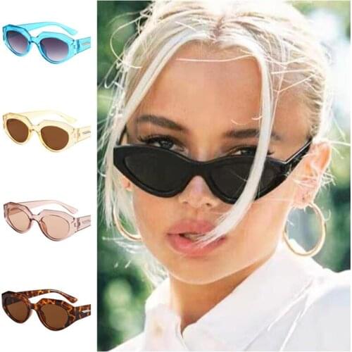 Fashion Sunglasses Irregular Frame Sun Glasses Unisex Retro Adumbral Anti-UV Spectacles Cat Eye Eyeglasses A