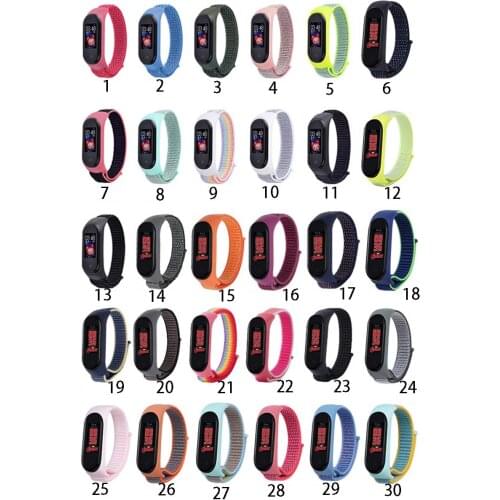 100 Pieces/lot Nylon Strap for Xiaomi Mi Band 6 or 5 or 4 or 3 Strap Smart Bracelet Soft Sport Strap Smart Accessories Silicone