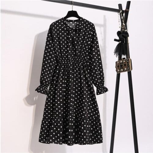 2021 New Fashion Womens Print Dress Female Casual Style Spring And Autumn Full Sleeved Dresses