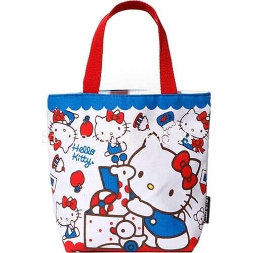 New Fashion KT Girls Small Canvas Handbags Woman Lunch Bags