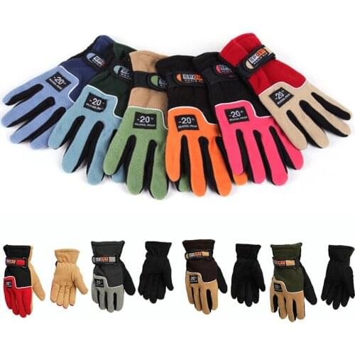 Newly Winter Warm Fleece Gloves Waterproof Full Finger Touchscreen Cycling Gloves for Outdoor Sports Camping