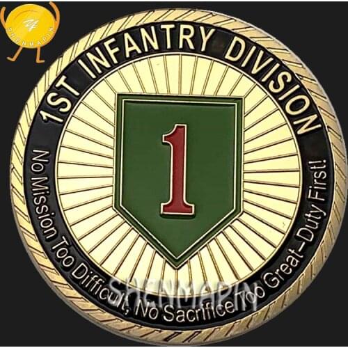 1ST Infantry Division Commemorative Coin Department of the Army Coins Collectibles United States of America Honor Challenge Coin