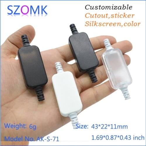 Portable diy plastic box enclosure electronics project (10 pcs) 43*22*11mm led drive power pcb enclosure usb szomk plastic case