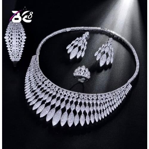 Be 8 Luxury AAA Cubic Zirconia Bridal Jewelry Sets for Women 2018 Christmas Gift New 4pcs Jewelry Set Accessories S191