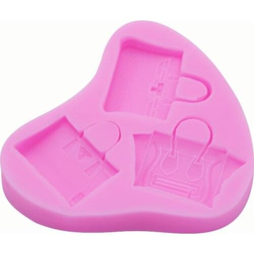 Sugar cake silicone mold ladies bag molding mold 15-519