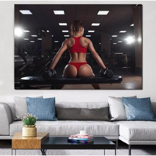 Sexy Model Fitness Wallpaper Canvas Posters Prints Wall Art Painting Decorative Picture Modern Bedroom Home Decoration Artwork