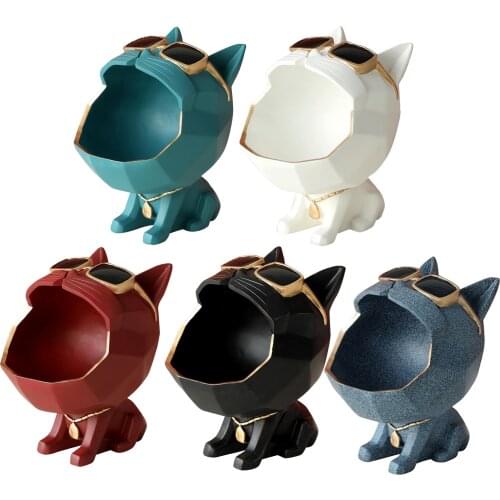 Resin Cartoon Cat Sculpture Jewelry Valet Tray, Catchall for Men and Women, Key, Wallet, Coin Box