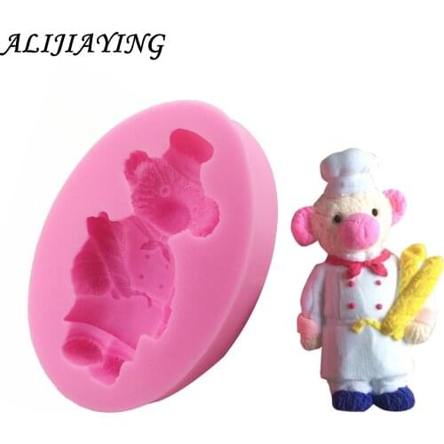 Sugarcraft Cartoon Bear Bakers silicone mold fondant mold cake decorating tools chocolate gumpaste mold D0400