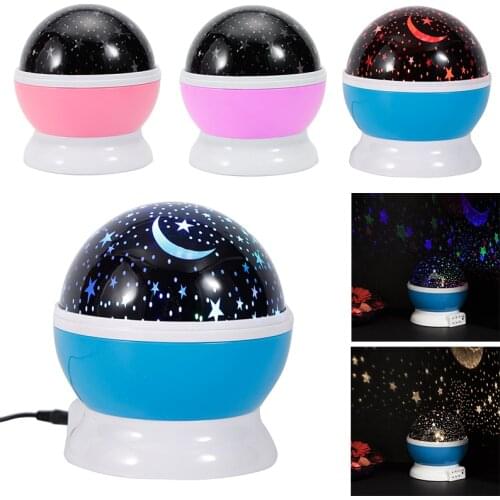 LED Rotating Night Light Projector Starry Sky Star Master Children Kids Sleep Romantic LED USB Projector Lamp Child Gifts