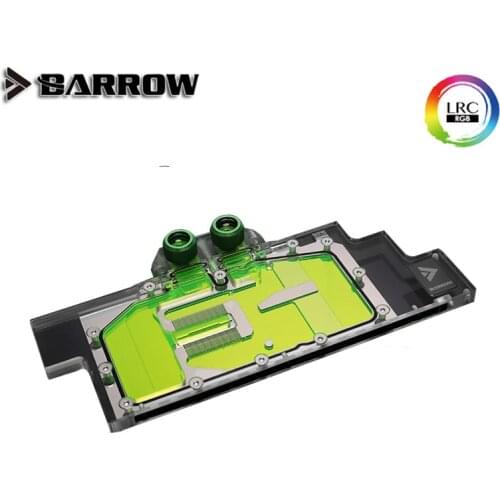 Barrow Full Coverage GPU Water Block for VGA Leadtek RTX2080Ti 5V ARGB 3PIN MOBO AURA SYNC BS-NVG2080TQ-PA
