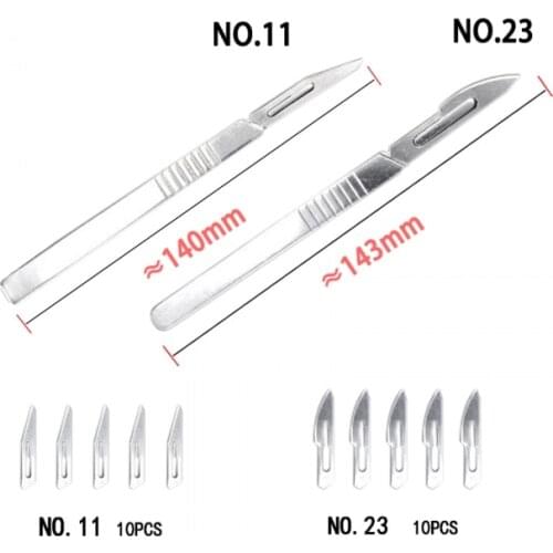 DIY Cutting Tool 10pcs Stainless Steel Surgical Blades Scalpel Knife for Mobile Phone PCB Circuit Board Repairing Screen Cutter