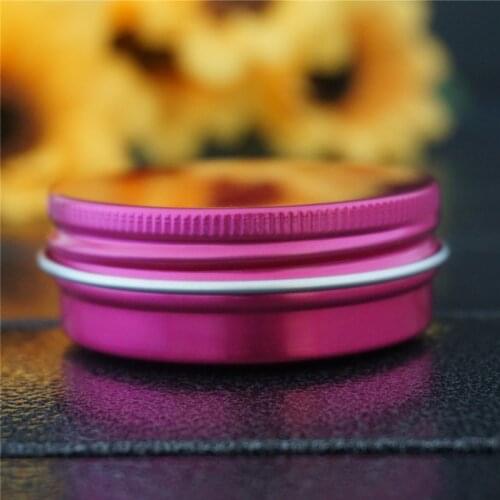 30g rose red empty round aluminum box metal tin cans cosmetic cream DIY refillable jar tea Aluminum Pot rose red containers