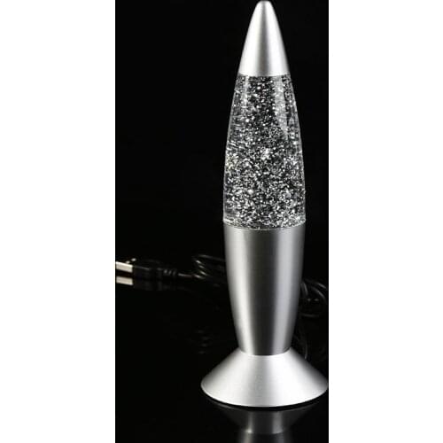 3D Rocket Multi Color Changing Lava Lamp RGB LED Glitter Party Mood Night Light Christmas Gift Bedside Night lamp Interesting Re