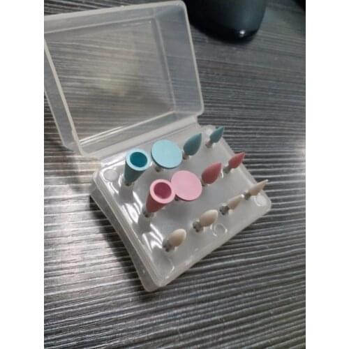 60 Pieces /Lot (5 Boxes) Dental Universal Composite Silicon Polish Burs Stone Kit Grinding Drill Low Speed For Ceramics Zirconia